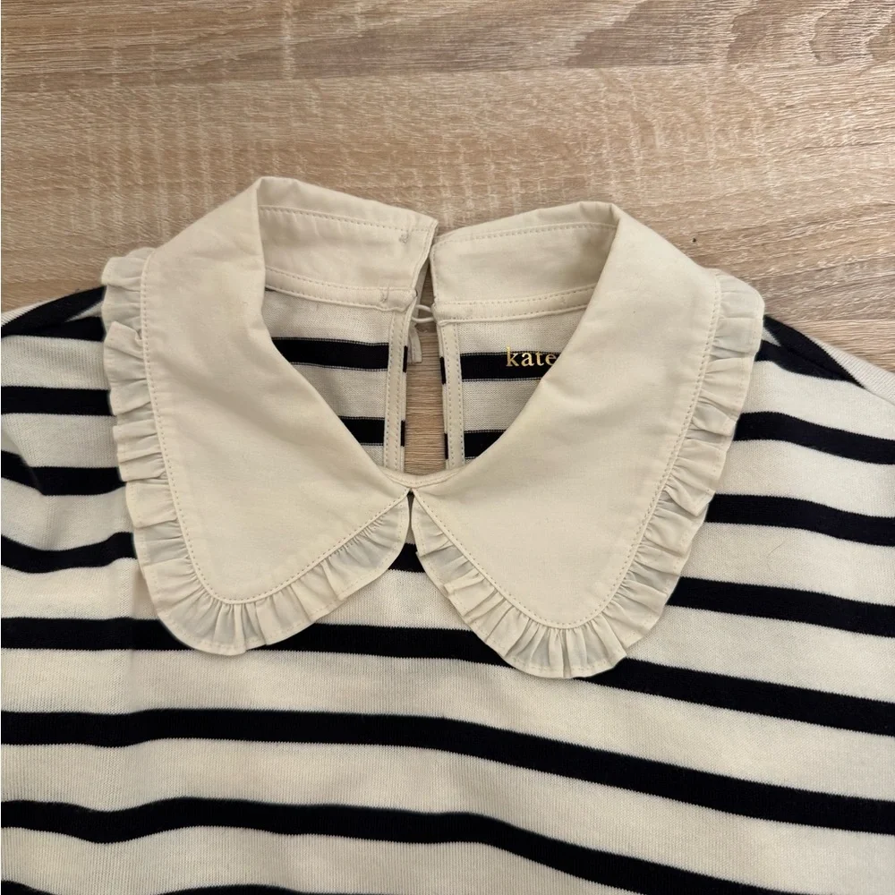 Kate Spade Poplin Collar Striped Tee‎ Dress Women’s Sz Xs Classic
